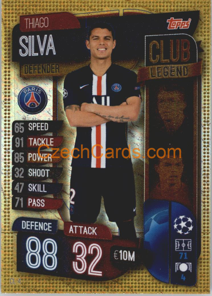 Thiago Silva 2019/20 Topps Match Attax Club Legend #CL 4