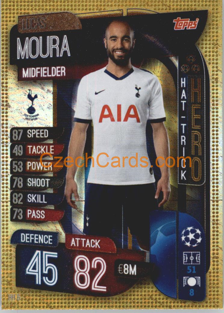 Lucas Moura 2019/20 Topps Match Attax Hat-Trick Hero #HH 6