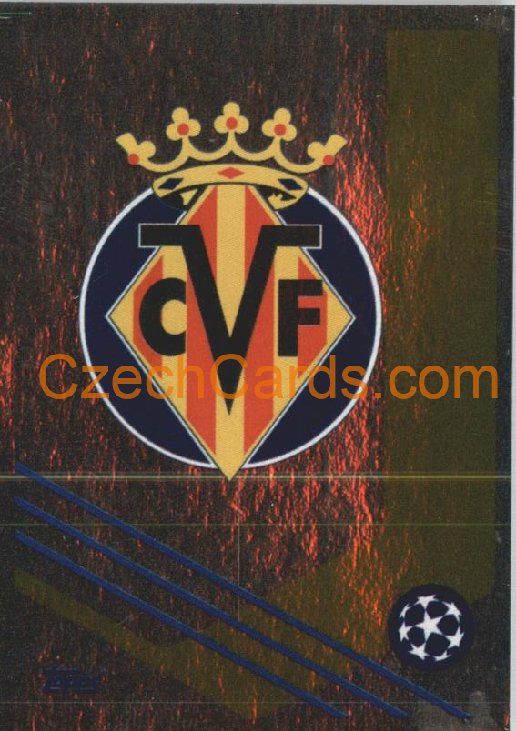 Villarreal CF Badge 2021/22 Topps UCL Sticker foil #55