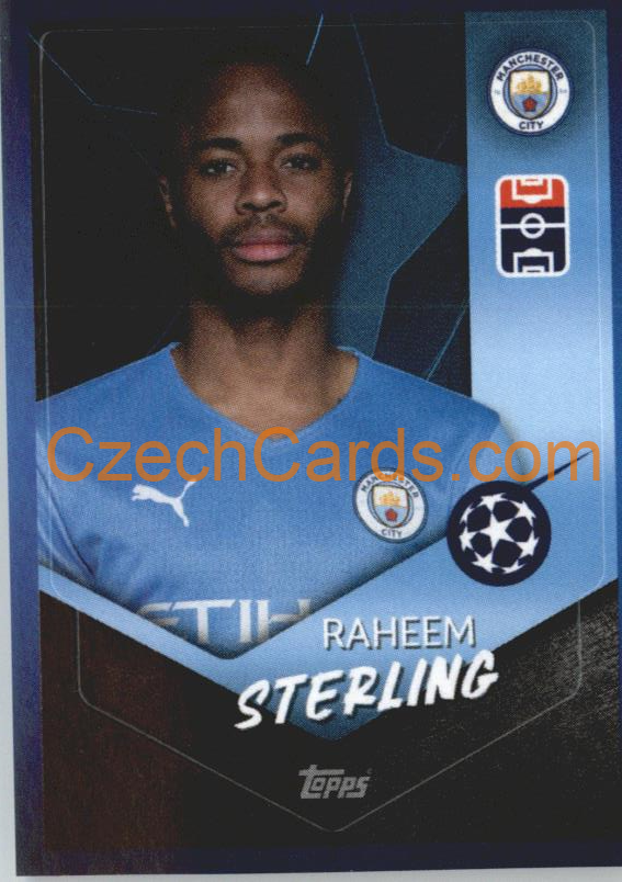 Raheem Sterling 2021/22 Topps UCL Sticker #83