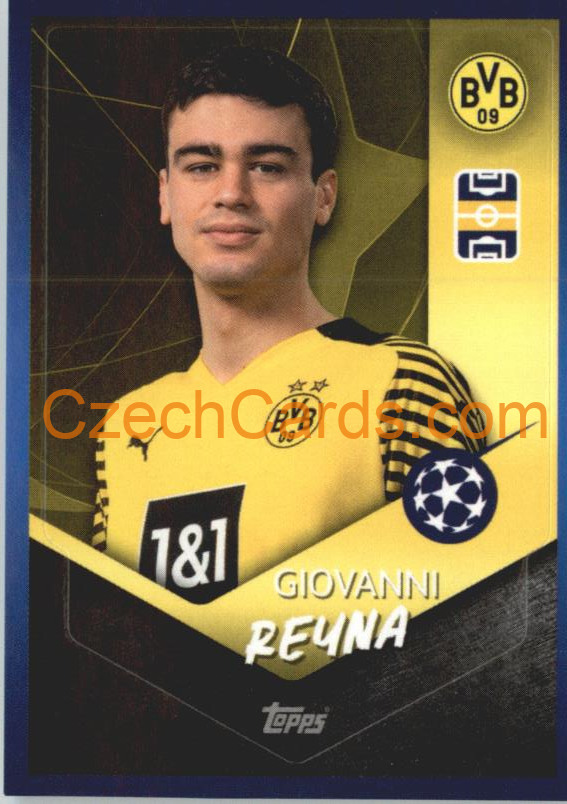 Giovanni Reyna 2021/22 Topps UCL Sticker #242
