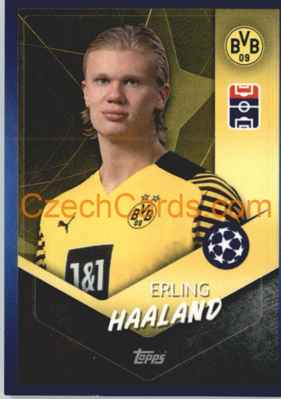 Erling Haaland 2021/22 Topps UCL Sticker #246