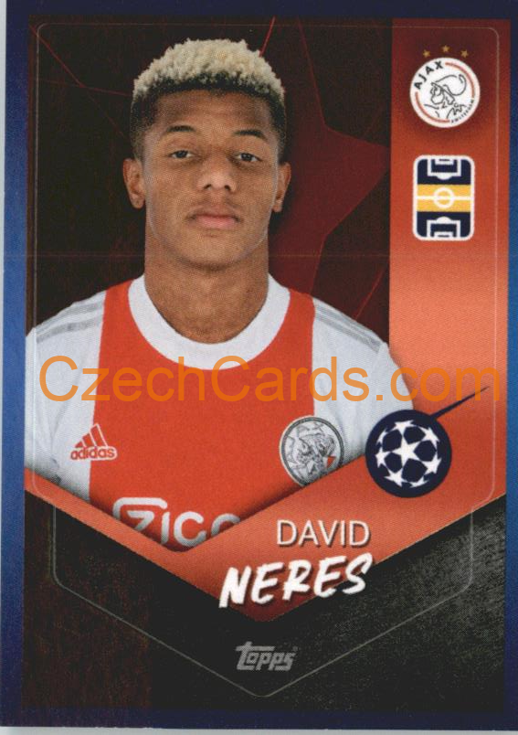 David Neres 2021/22 Topps UCL Sticker #260