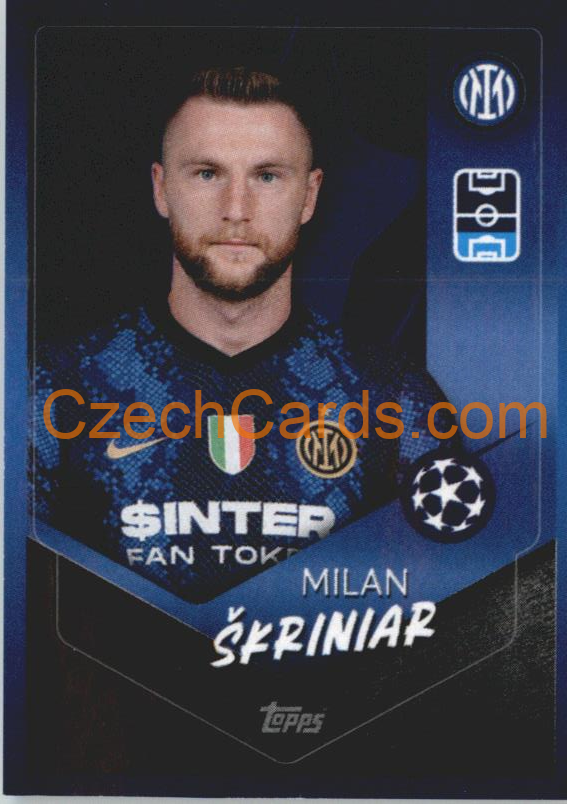 Milan Škriniar 2021/22 Topps UCL Sticker #287