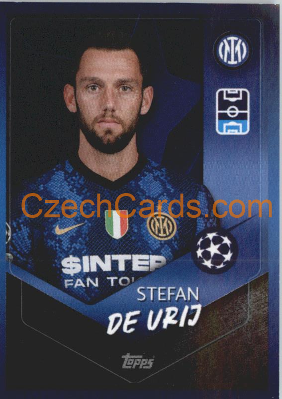 Stefan de Vrij 2021/22 Topps UCL Sticker #288