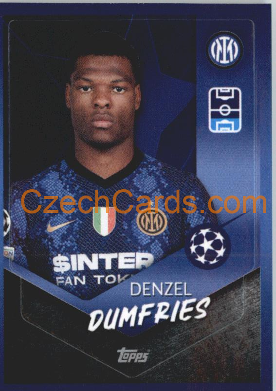Denzel Dumfries 2021/22 Topps UCL Sticker #291