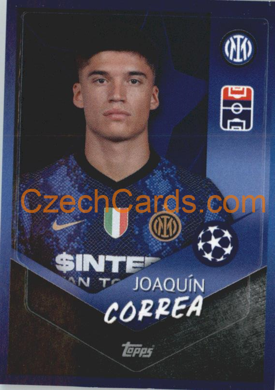 Joaquín Correa 2021/22 Topps UCL Sticker #299