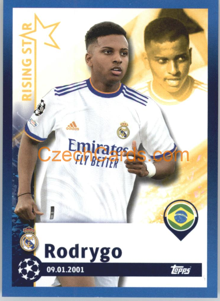 Rodrygo – Rising Star 2021/22 Topps UCL Sticker big #308