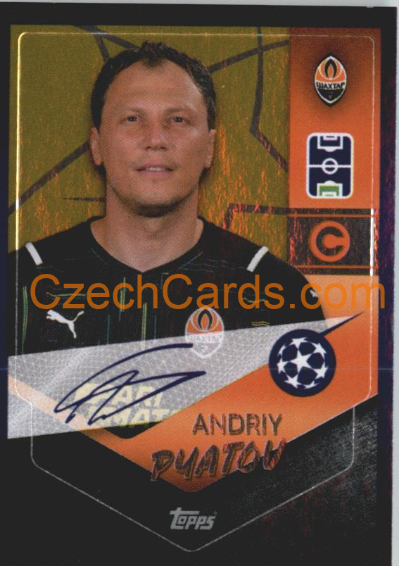 Andriy Pyatov – Captain 2021/22 Topps UCL Sticker gold shiny #322