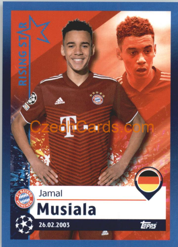 Jamal Musiala – Rising Star 2021/22 Topps UCL Sticker big #362