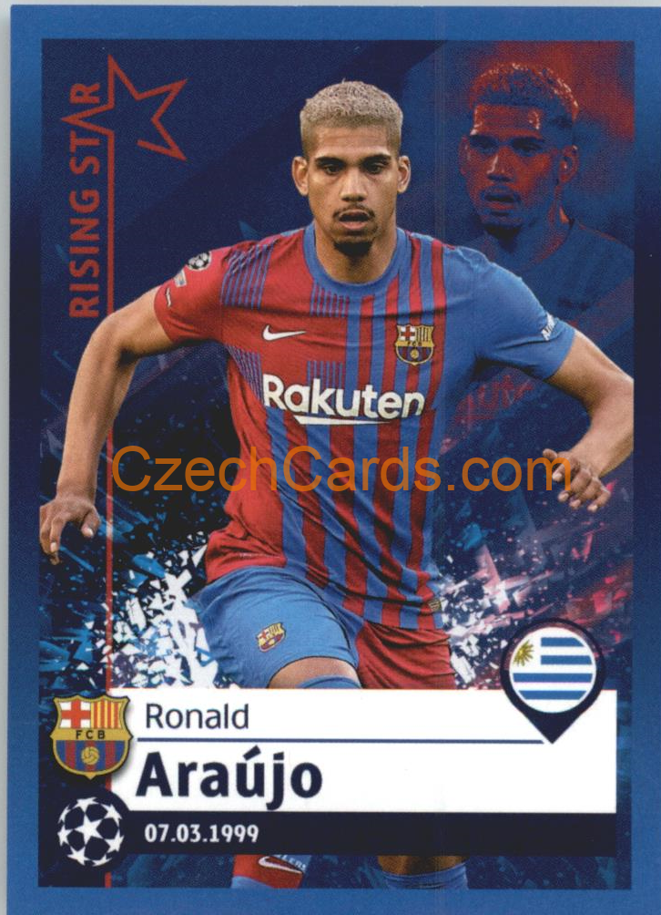 Ronald Araújo – Rising Star 2021/22 Topps UCL Sticker big #380