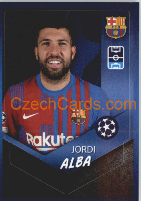 Jordi Alba 2021/22 Topps UCL Sticker #381