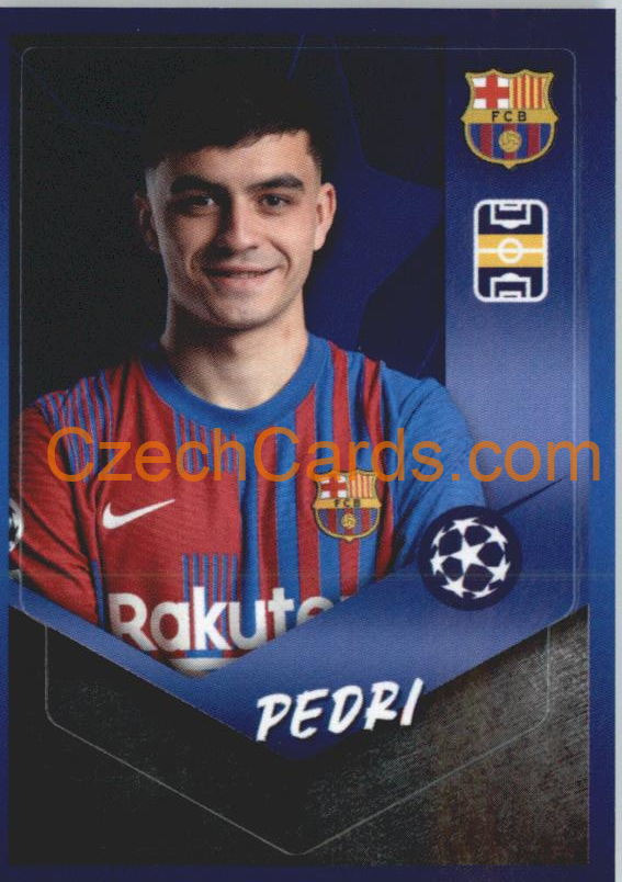 Pedri 2021/22 Topps UCL Sticker #385