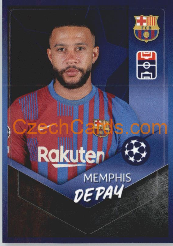 Memphis Depay 2021/22 Topps UCL Sticker #386