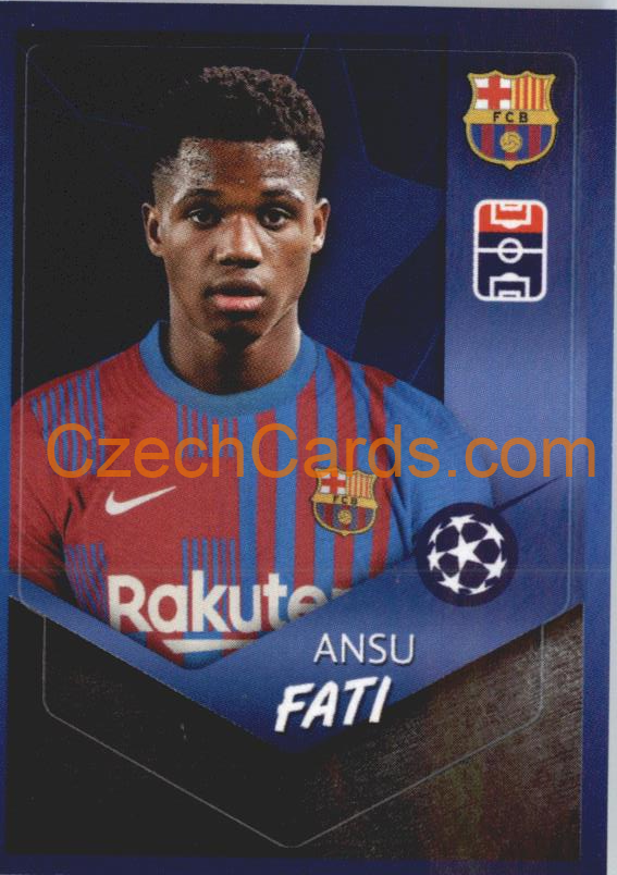 Ansu Fati 2021/22 Topps UCL Sticker #387