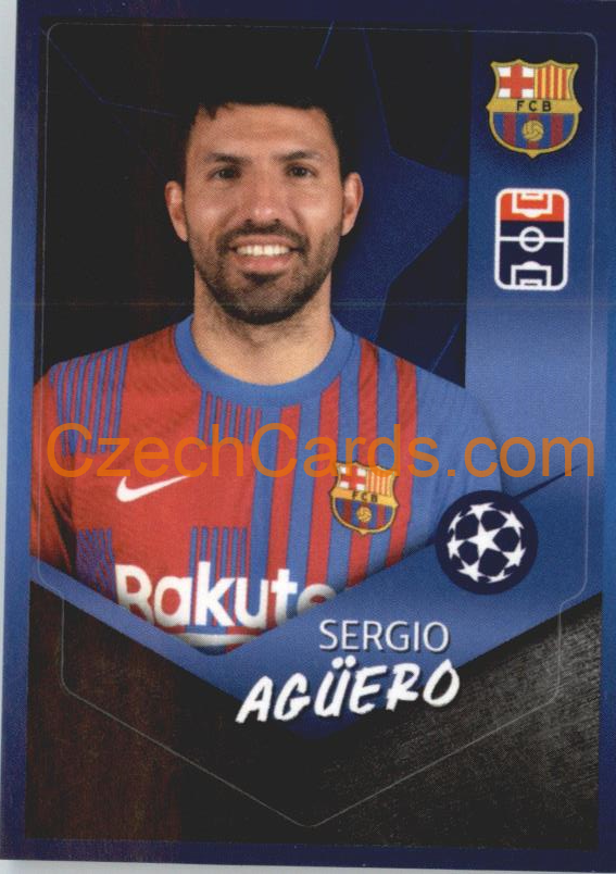 Sergio Agüero 2021/22 Topps UCL Sticker #388