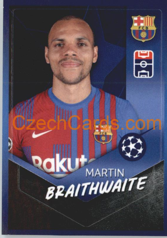 Martin Braithwaite 2021/22 Topps UCL Sticker #390