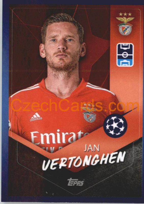 Jan Vertonghen 2021/22 Topps UCL Sticker #396