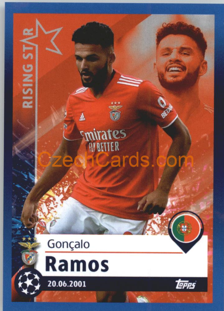 Gonçalo Ramos – Rising Star 2021/22 Topps UCL Sticker big #398