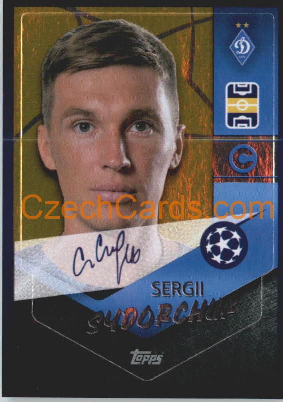 Sergii Sydorchuk – Captain 2021/22 Topps UCL Sticker gold shiny #421