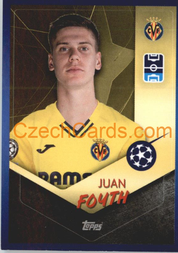 Juan Foyth 2021/22 Topps UCL Sticker #435
