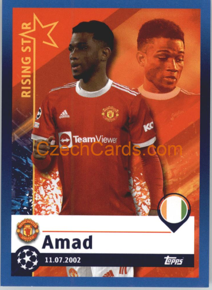 Amad – Rising Star 2021/22 Topps UCL Sticker big #451