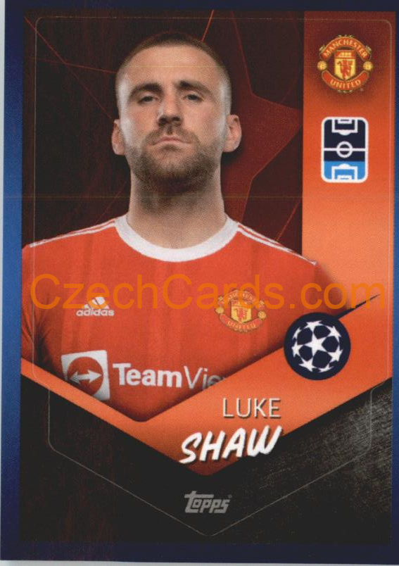 Luke Shaw 2021/22 Topps UCL Sticker #452