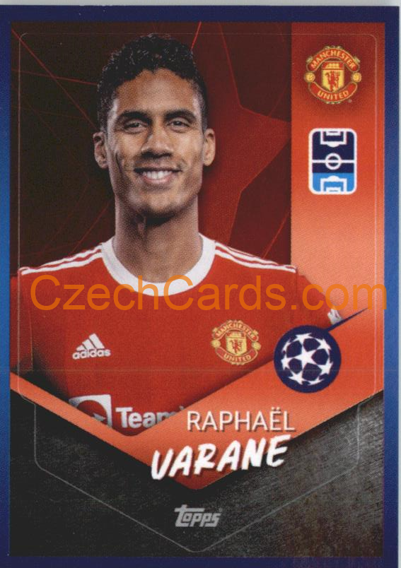 Raphaël Varane 2021/22 Topps UCL Sticker #453