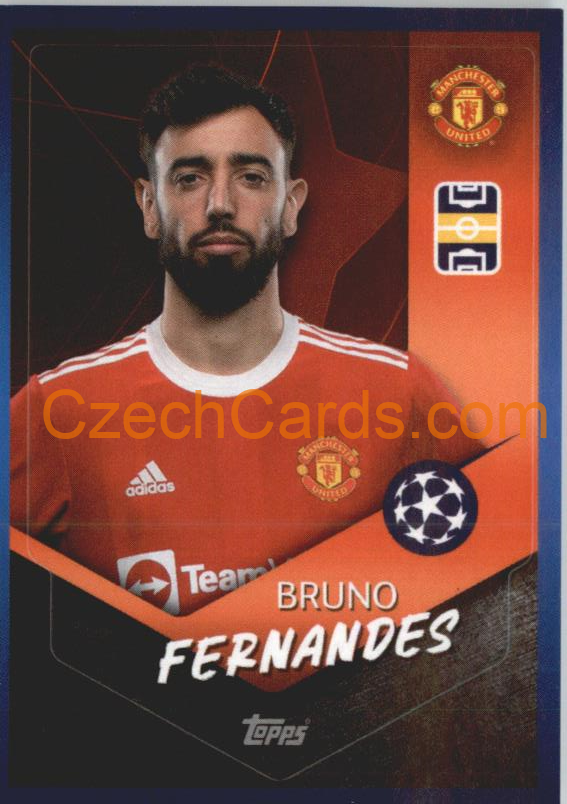 Bruno Fernandes 2021/22 Topps UCL Sticker #457
