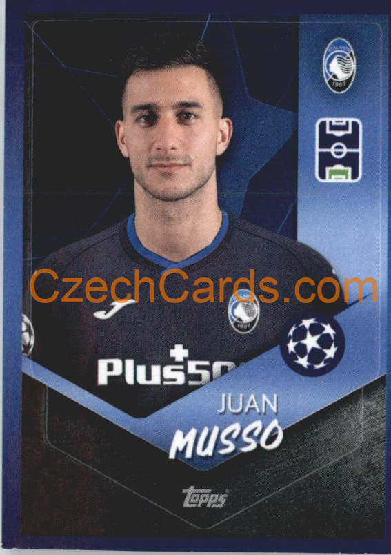 Juan Musso 2021/22 Topps UCL Sticker #466