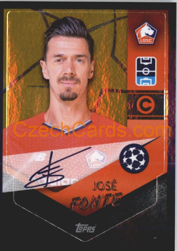 José Fonte – Captain 2021/22 Topps UCL Sticker gold shiny #503