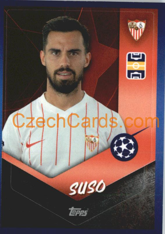 Suso 2021/22 Topps UCL Sticker #530