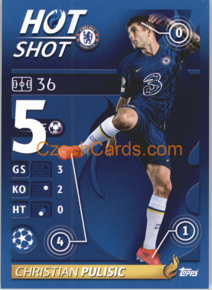 Christian Pulisic – Hot Shot 2021/22 Topps UCL Sticker big #573