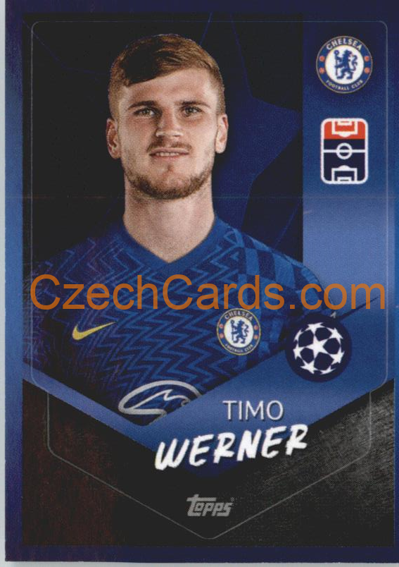 Timo Werner 2021/22 Topps UCL Sticker #588