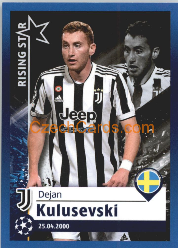 Dejan Kulusevski – Rising Star 2021/22 Topps UCL Sticker big #596