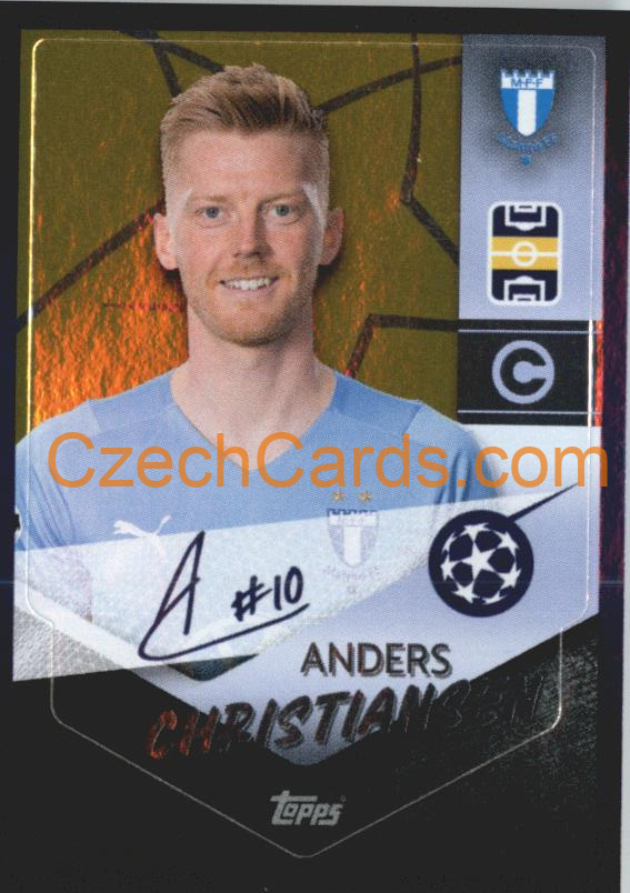 Anders Christiansen – Captain 2021/22 Topps UCL Sticker gold shiny #637