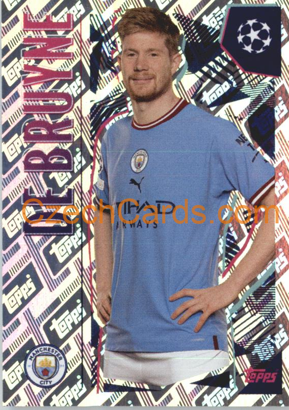 Kevin De Bruyne 2022/23 Topps UCL Sticker shiny #9