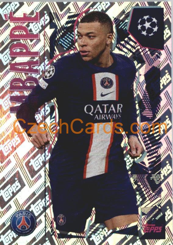 Kylian Mbappé 2022/23 Topps UCL Sticker shiny #12