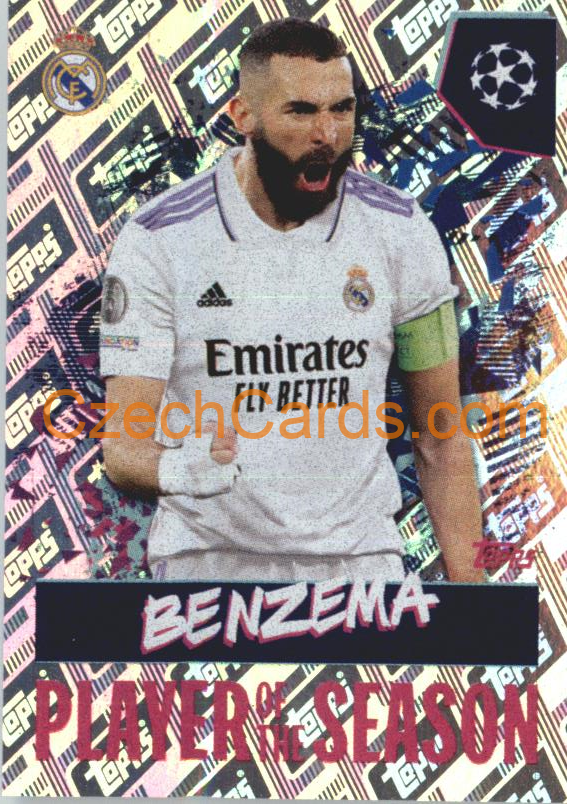 Karim Benzema 2022/23 Topps UCL Sticker shiny #15