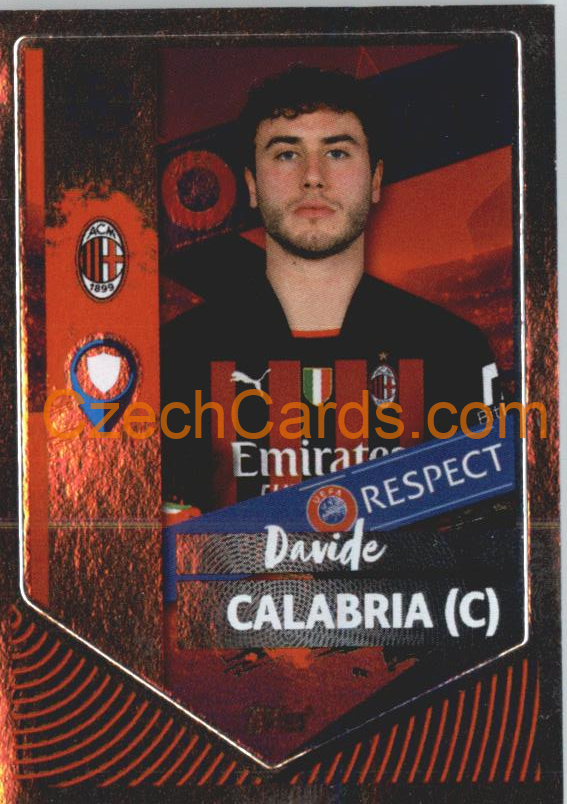 Davide Calabria (Captain) 2022/23 Topps UCL Sticker foil #28