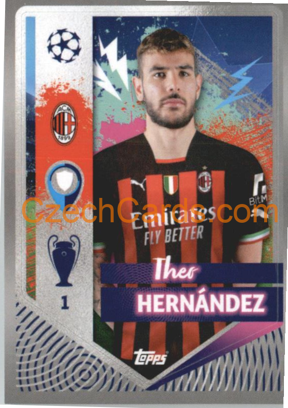 Theo Hernández 2022/23 Topps UCL Sticker #31