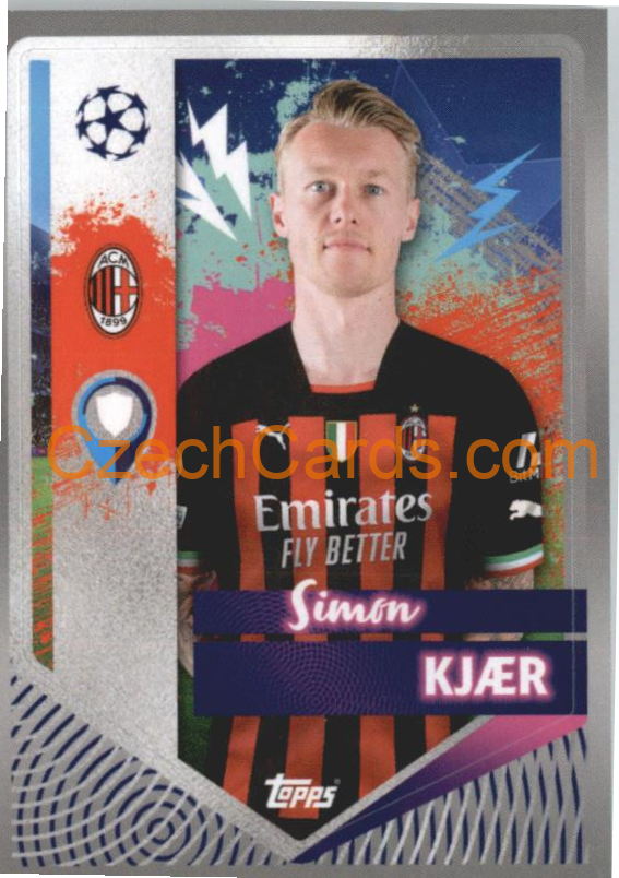 Simon Kjær 2022/23 Topps UCL Sticker #32