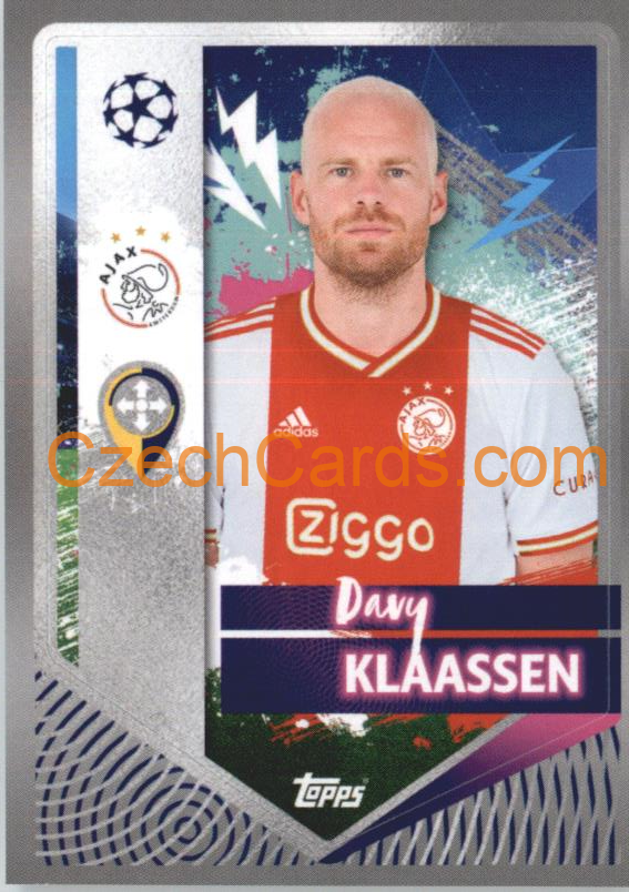 Davy Klaassen 2022/23 Topps UCL Sticker #52