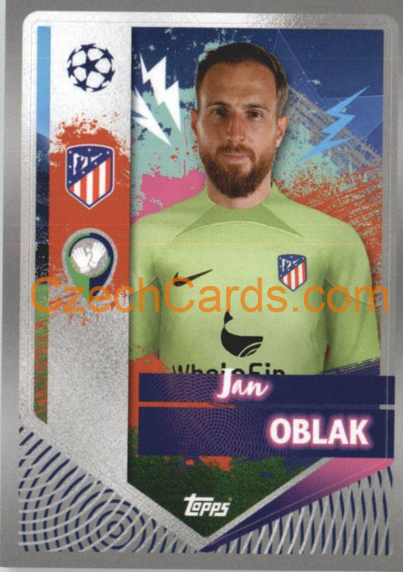 Jan Oblak 2022/23 Topps UCL Sticker #63