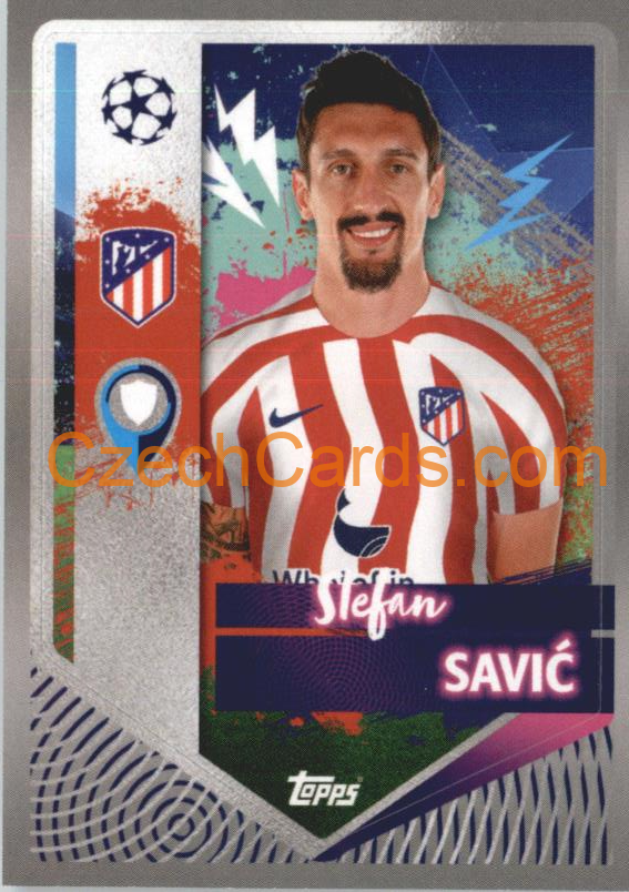 Stefan Savić 2022/23 Topps UCL Sticker #69