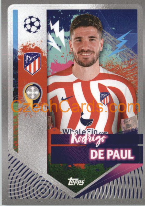 Rodrigo De Paul 2022/23 Topps UCL Sticker #72