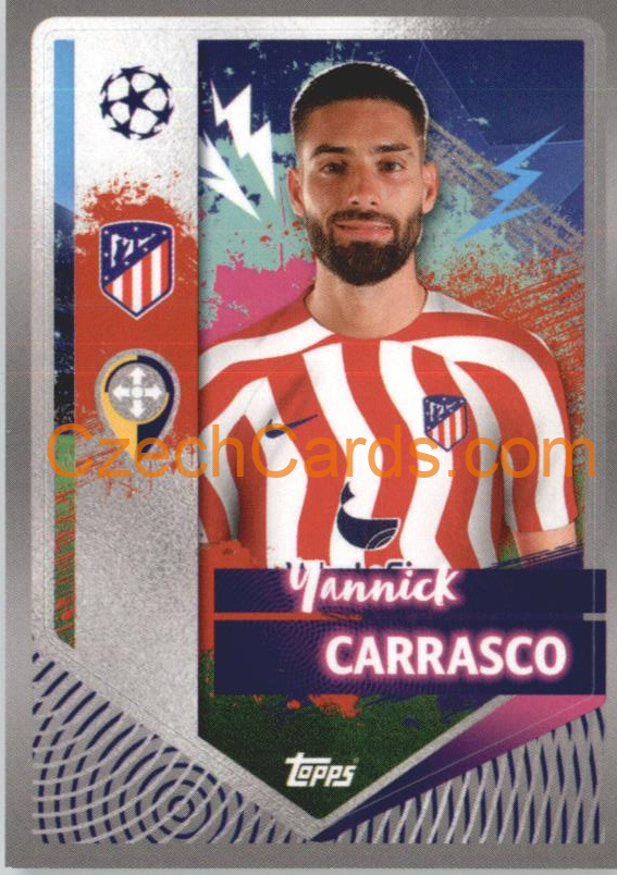 Yannick Carrasco 2022/23 Topps UCL Sticker #74