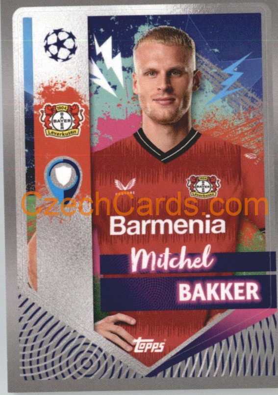 Mitchel Bakker 2022/23 Topps UCL Sticker #85
