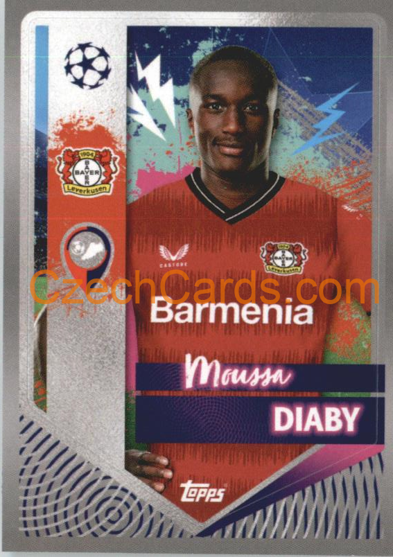 Moussa Diaby 2022/23 Topps UCL Sticker #93