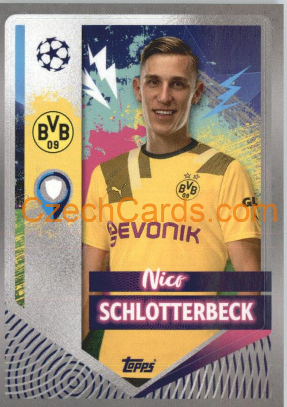 Nico Schlotterbeck 2022/23 Topps UCL Sticker #104